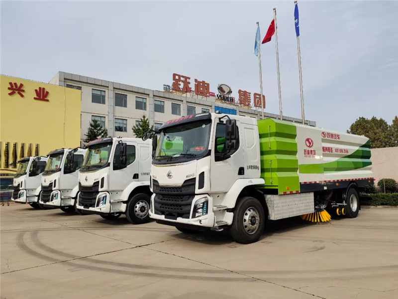 讓綠色擁抱生活丨躍迪純電動(dòng)洗掃車(chē)發(fā)往安徽